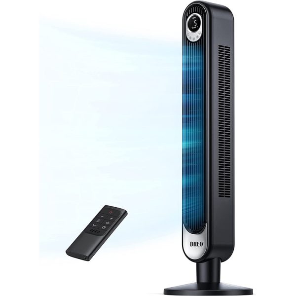 Dreo Tower Fan 42 Inch, Cruiser Pro T1 Quiet Oscillating Bladeless Fan with Remote, 6 Speeds