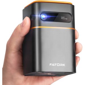 FATORK Mini Projector, 5G WiFi DLP Smart Portable Movie Projectors