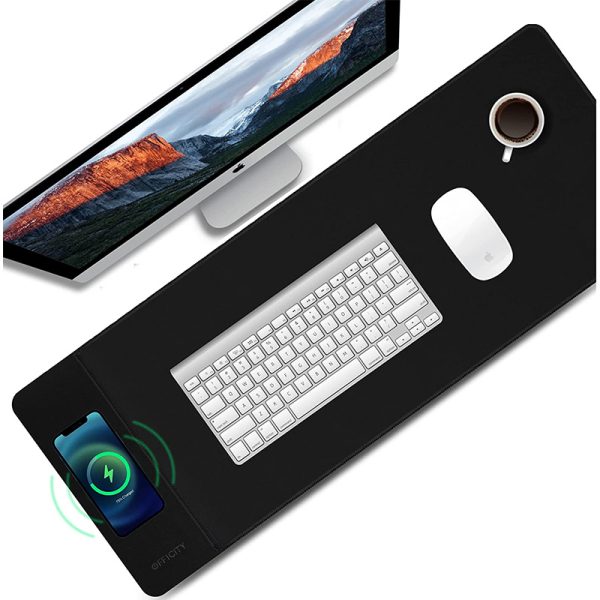 Wireless Charging Mouse/Desk Pad with Wireless Charging - Mouse Pad Phone Charger